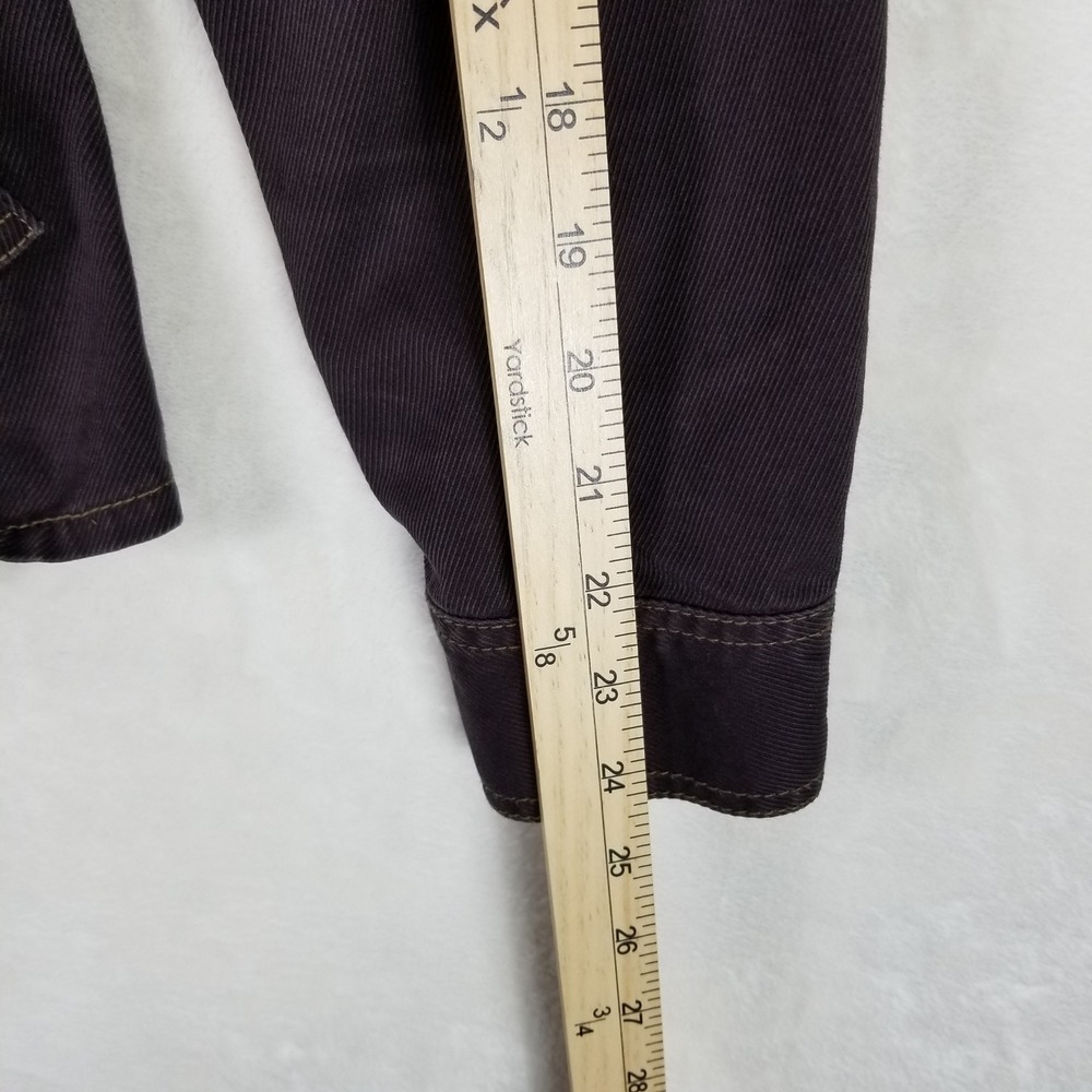 Cabi Utility Jacket Womens L Brown Contrast Stitch Snap Front Field Coat 162 - Picture 7 of 8
